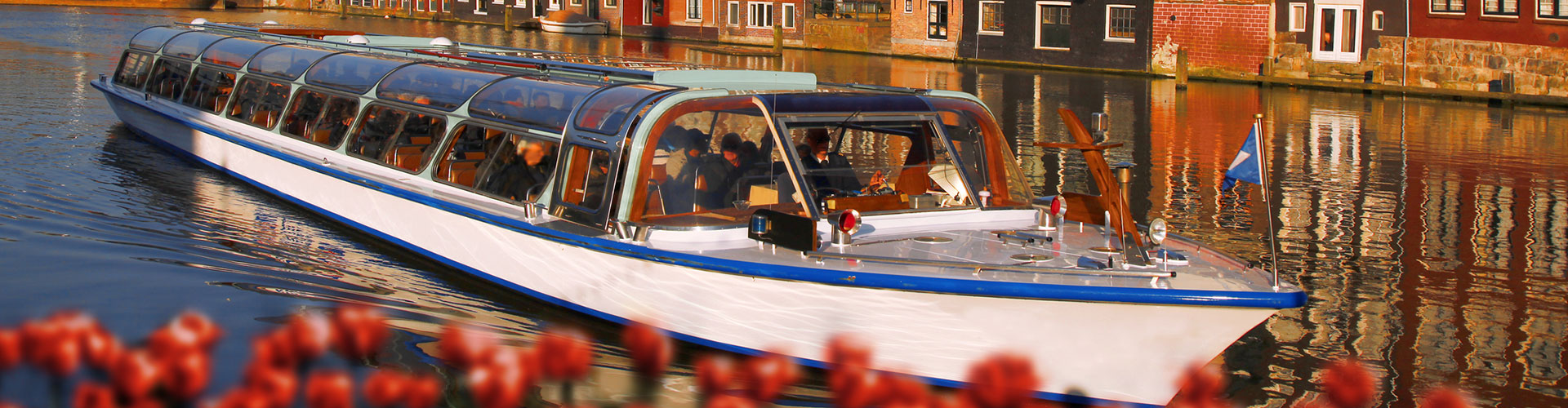 A modern river cruise ship illustrating cabins and decks